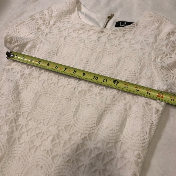 Lulus love you for eternity lace shift knee length dress, women size small - Picture 12 of 12